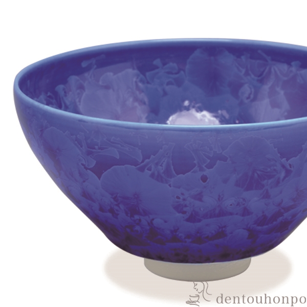 送料無料】 抹茶碗 花結晶 瑠璃 / 抹茶碗 茶道具 茶器 お稽古用 抹茶