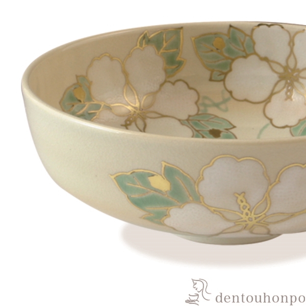 送料無料】 平茶碗 夕顔 / 抹茶碗 茶道具 茶器 お稽古用 抹茶