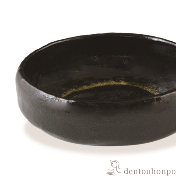 送料無料】 馬盥茶碗 黒楽 / 抹茶碗 茶道具 茶器 お稽古用 抹茶 清水焼