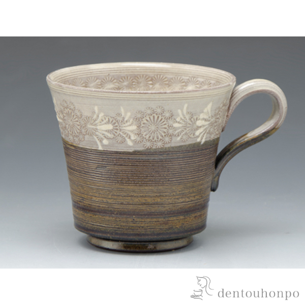 【送料無料】マグカップ 釉線華紋≪在庫確認後、1~3営業日で出荷≫ ( 退職祝い 定年 プレゼント デザイン マグ オリジナル タンブラー 清水焼 京焼 )