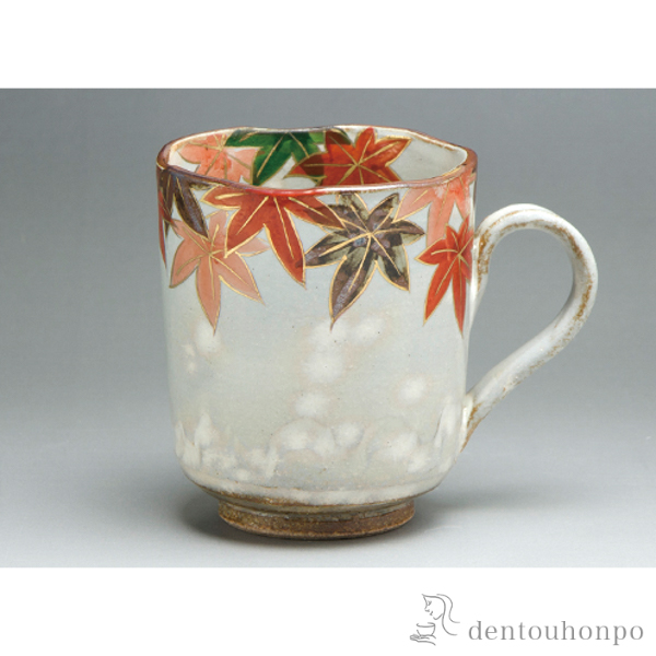 【送料無料】マグカップ 京もみじ≪在庫確認後、1~3営業日で出荷≫ ( プレゼント デザイン マグ オリジナル タンブラー 清水焼 京焼 )
