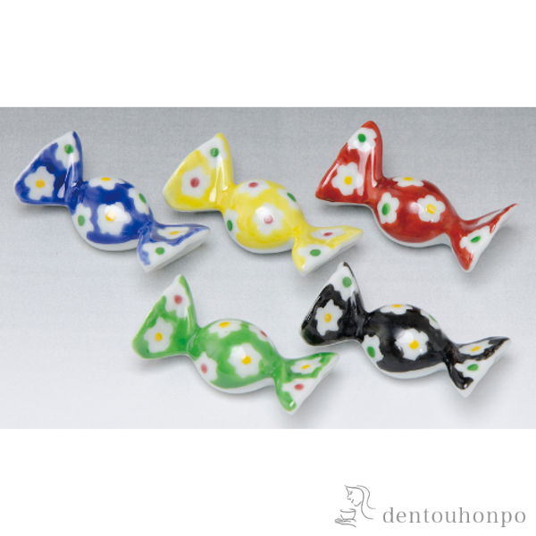 【送料無料】箸置 彩キャンディ ５種≪在庫確認後、1~3営業日で出荷≫ ( 退職祝い 定年 ギフト セット 結婚祝い お店 人気 清水焼 京焼 )