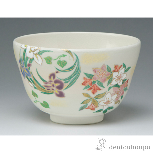 【送料無料】抹茶碗 皐月（さつき）≪在庫確認後、1~3営業日で出荷≫ ( 退職祝い 定年 抹茶碗 茶道具 茶器 お稽古用 抹茶 清水焼 京焼 )