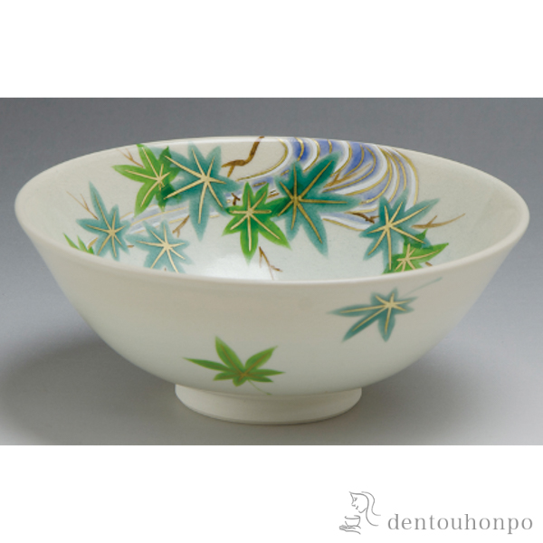 【送料無料】抹茶碗 流水青楓≪注文後に商品取り寄せ、後日納期連絡致します≫ ( 母の日 プレゼント 初任給 抹茶碗 茶道具 茶器 お稽古用 抹茶 清水焼 京焼 )