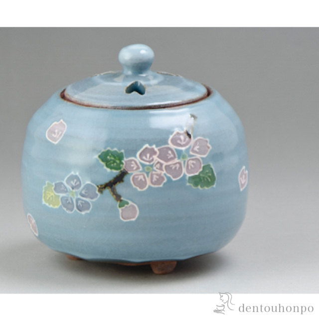 【送料無料】和桜 香炉≪在庫確認後、1~3営業日で出荷≫ ( お香 線香 リラックス 仏具 人気 清水焼 京焼 )