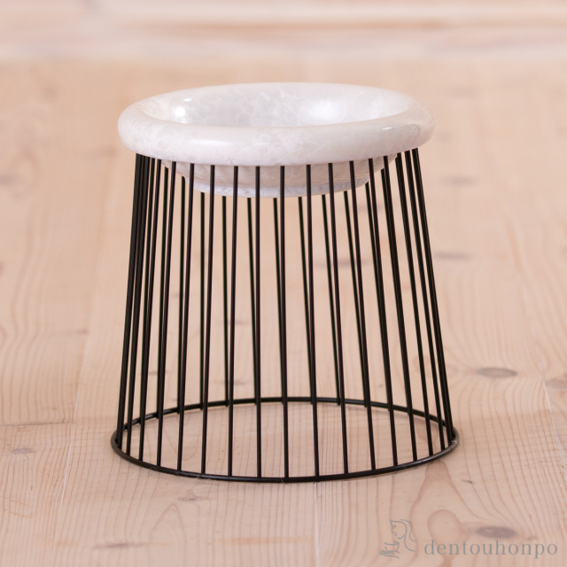 【送料無料】ペット用フードボウル Paws bowl 2 白 M 台座付≪在庫確認後、1~3営業日で出荷≫ ( 猫用 犬用 ネコ 猫 ペット用品 清水焼 京焼 )