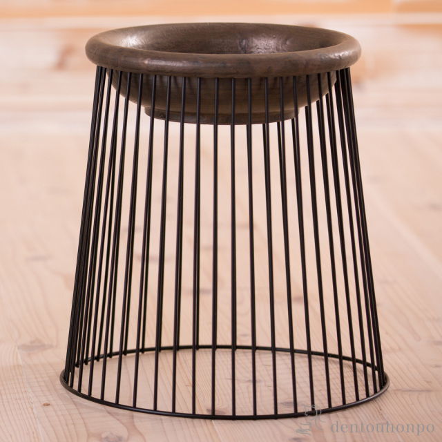 【送料無料】ペット用フードボウル Paws bowl 2 黒銹 L 台座付≪在庫確認後、1~3営業日で出荷≫ ( 猫用 犬用 ネコ 猫 ペット用品 清水焼 京焼 )