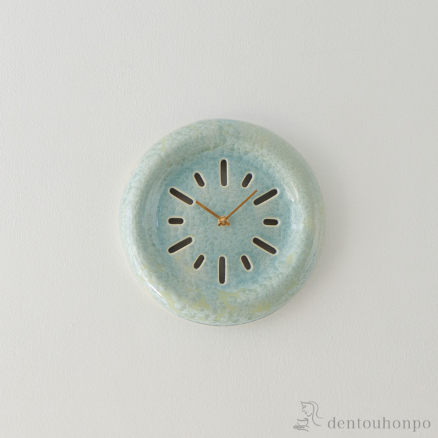 【送料無料】京 とけい wall 緑≪在庫確認後、1~3営業日で出荷≫ ( 置時計 置き時計 アクセサリー パソコンデスク 人気 清水焼 京焼 )