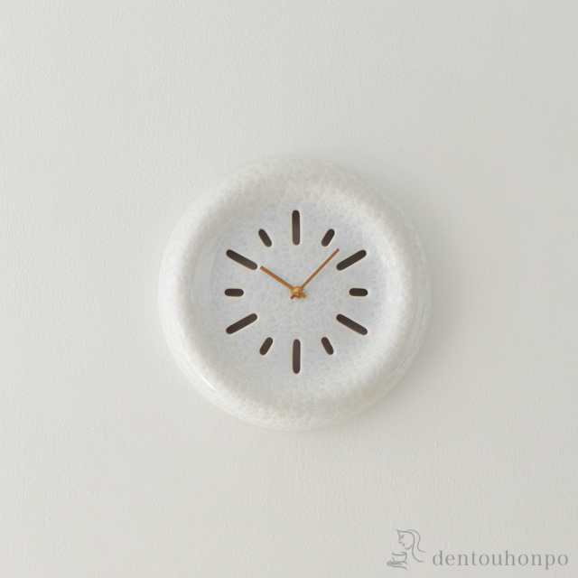 【送料無料】京 とけい wall 白≪在庫確認後、1~3営業日で出荷≫ ( 置時計 置き時計 アクセサリー パソコンデスク 人気 清水焼 京焼 )