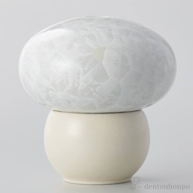 【送料無料】香炉 きの香 花結晶 白≪在庫確認後、1~3営業日で出荷≫ ( お香 線香 リラックス 仏具 人気 清水焼 京焼 )