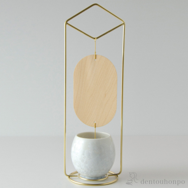 【送料無料】置型風鈴 涼の音 金 花結晶・白≪在庫確認後、1~3営業日で出荷≫ ( 受付 来客用 仏具 仏壇 人気 清水焼 京焼 )