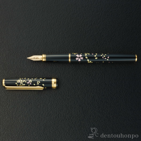 送料無料】 金沢箔万年筆 赤富士 / 箔一 まんねんひつ インク付 文房具