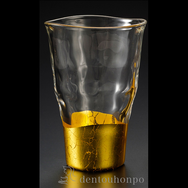送料無料】 貫入 タンブラーグラス 1個 / 箔一 焼酎グラス ビアカップ