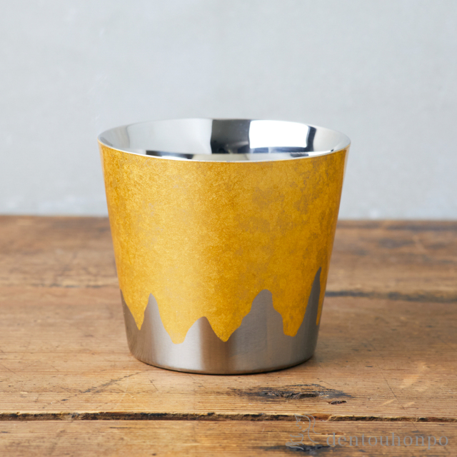 【送料無料】FUJI CUP FUJI GOLD≪在庫確認後、1~3営業日で出荷≫ ( 箔一 父の日 プレゼント 初任給 ビールグラス ビアグラス 保温 保冷 人気 金沢金箔 )