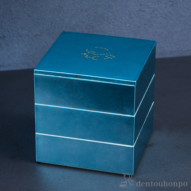 【送料無料】KAGA SHIKISAI OJU WATER BLUE≪在庫確認後、1~3営業日で出荷≫ ( 箔一 父の日 プレゼント 初任給 おせち 運動会 漆塗り お正月 人気 金沢金箔 )