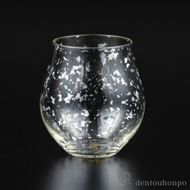 純銀 / ガラス】フローラルレリーフのワイングラスコースター 8枚