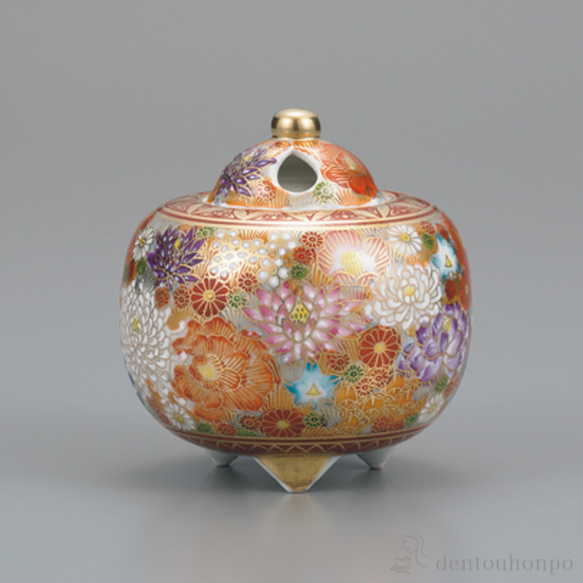 【値下げ中】飾り壺　飾り皿　香爐　　「雲楽」 送料無料】 香炉 金花詰 3.5号 / お香 線香 リラックス 仏具 人気