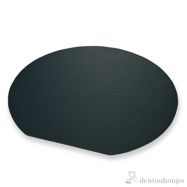 【送料無料】半月膳 黒杢出 35ｃｍ≪在庫確認後、1~3営業日で出荷≫ ( ランチョンマット コーディネート 和食 洋食 おすすめ 山中漆器 )