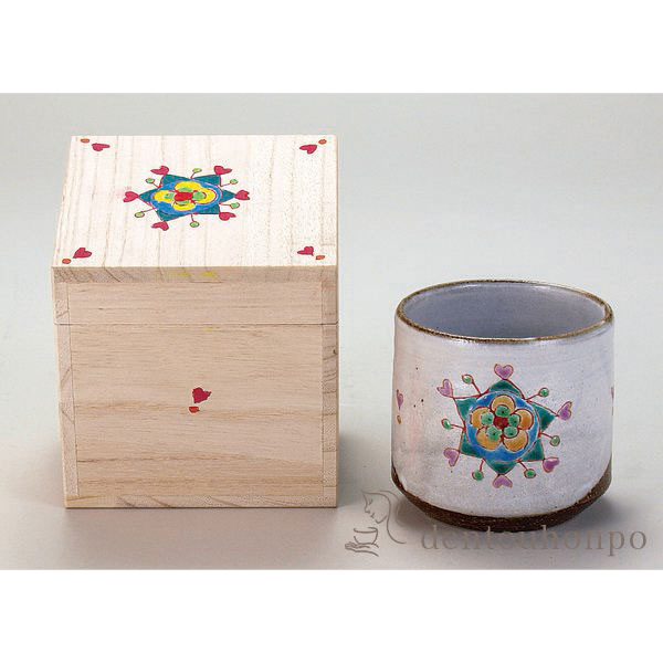 【送料無料】九谷焼 色いろカップ 花文様≪在庫確認後、通常即日で出荷≫ ( 和窯 色いろカップ 木箱名入れ有料 焼酎グラス ビアカップ ビールグラス フリーカップ グラス 九谷焼 )