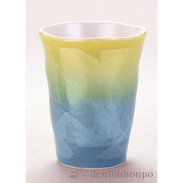 九谷焼 カップ 銀彩 萌色 大≪在庫確認後、通常即日で出荷≫ ( 焼酎グラス ビアカップ ビールグラス フリーカップ グラス 九谷焼 )
