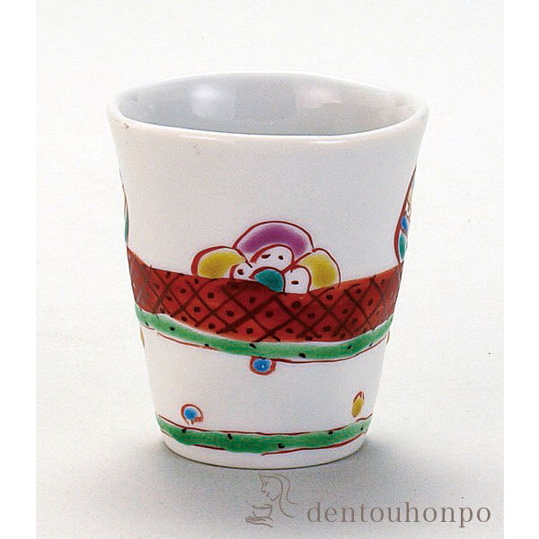 九谷焼 カップ 野道 小≪在庫確認後、通常即日で出荷≫ ( 焼酎グラス ビアカップ ビールグラス フリーカップ グラス 九谷焼 )