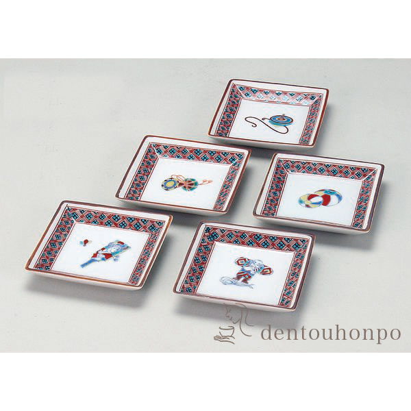 送料無料】 角皿 小紋おもいで 3号 / 置物 飾皿 スタンド 絵皿 贈り物