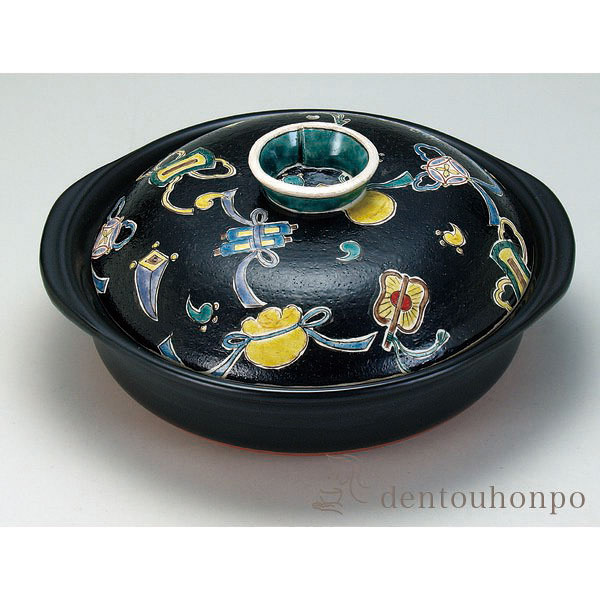 京焼 清水焼 土鍋 宝尽くし 容量3500ml 九号鍋 送料無料】 土鍋 宝尽くし 9号 / ご飯 炊飯 ごはん おかゆ おすすめ