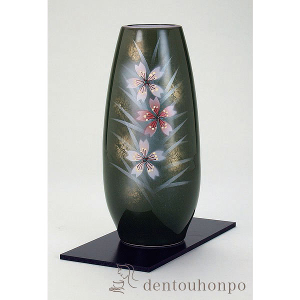 【九谷焼 8号花瓶 牡丹 九谷白峰 松山作】アンティーク 新品 花器 壺 床の間 伊野正峰 九谷焼 8号花瓶 秋月文（直送品） - アスクル