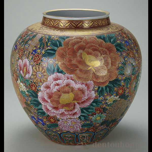 【九谷焼 8号花瓶 柳結び】花器 壺 床の間 フラワーベース 寸胴花器 九谷焼 8号花瓶 柳結び】花器 壺 床の間 フラワーベース 寸胴花器