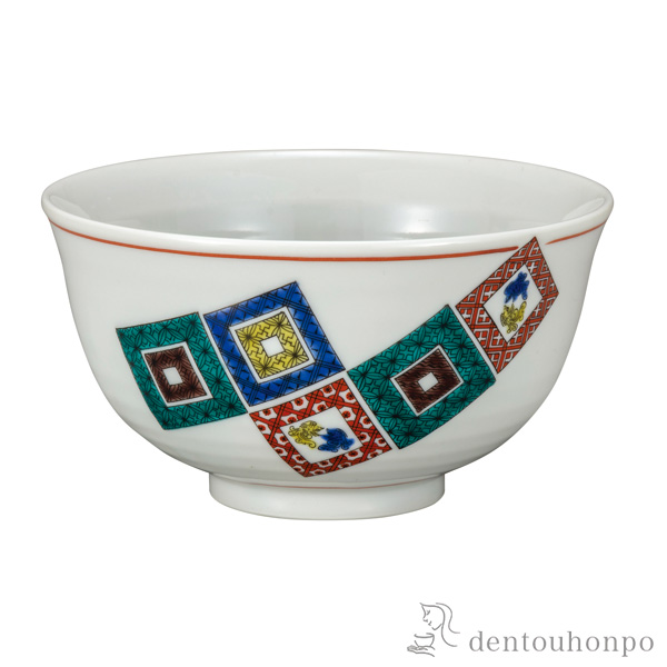 【送料無料】丼 古九谷石畳文≪在庫確認後、通常即日で出荷≫ ( どんぶり 食器 器 親子丼 しらす丼 九谷焼 )