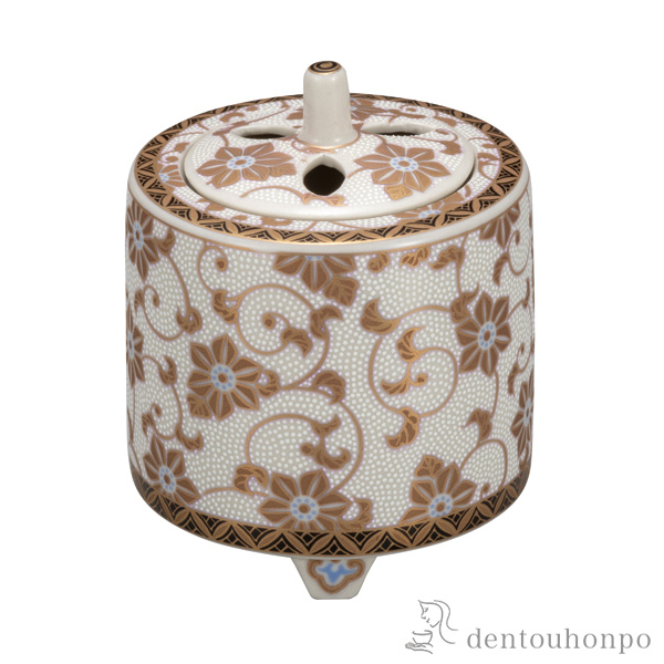 【送料無料】香炉 白粒 3号≪在庫確認後、通常即日で出荷≫ ( 木箱名入れ有料 お香 線香 リラックス 仏具 人気 九谷焼 )