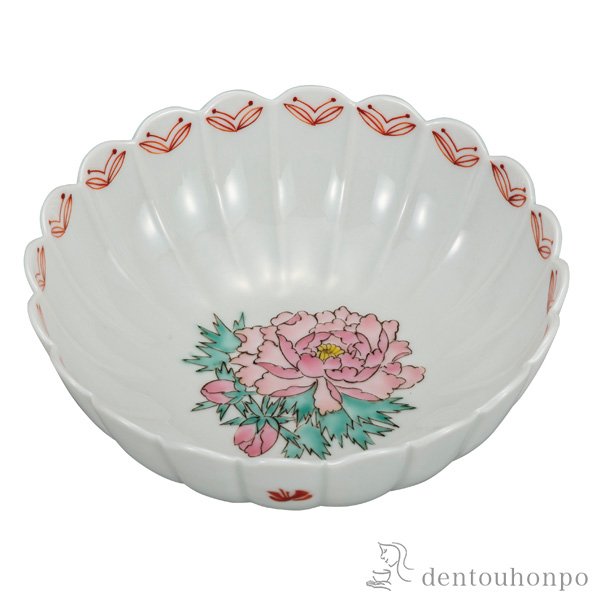 【送料無料】鉢 牡丹 5.2号≪在庫確認後、通常即日で出荷≫ ( 和食 食器 おつまみ 朝食 煮物 九谷焼 )