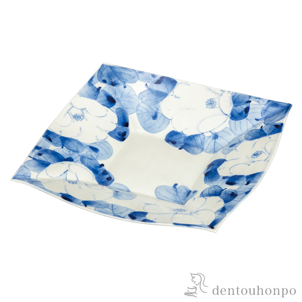 【送料無料】盛皿 白椿 8.5号≪在庫確認後、通常即日で出荷≫ ( 盛皿 プレート テーブルウェア 食器 パーティー 九谷焼 )