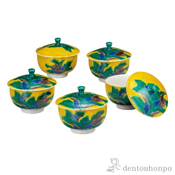 【送料無料】蓋付汲出揃 吉田屋おもと≪在庫確認後、通常即日で出荷≫ ( 木箱名入れ有料 茶器セット 急須 湯呑み 日本茶 中国茶 九谷焼 )