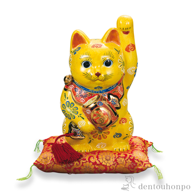 九谷焼 小判小槌持招き猫 白盛 6号 招き猫 置物 日本製 陶器 九谷焼 小判小槌持招き猫 白盛 6号 招き猫 置物 日本製 陶器