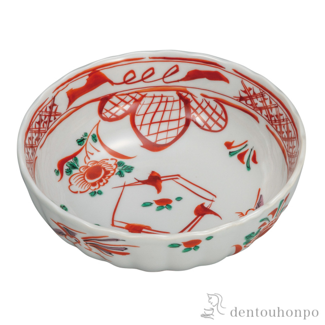 鉢 赤呉須 5.5号≪在庫確認後、通常即日で出荷≫ ( 和食 食器 おつまみ 朝食 料理 九谷焼 )