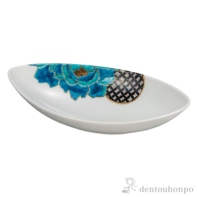 【送料無料】鉢 碧牡丹 8.5号≪在庫確認後、通常即日で出荷≫ ( 和食 食器 おつまみ 朝食 煮物 九谷焼 )