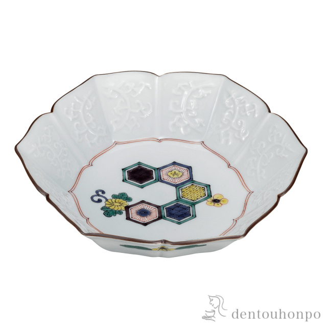 【送料無料】鉢 亀甲文 7号≪在庫確認後、通常即日で出荷≫ ( 和食 食器 おつまみ 朝食 煮物 九谷焼 )