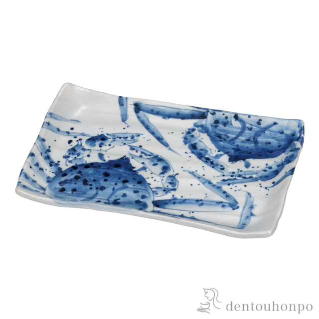 【送料無料】盛皿 海の幸 蟹 8.5号≪在庫確認後、通常即日で出荷≫ ( 和食 食器 おつまみ 朝食 煮物 九谷焼 )