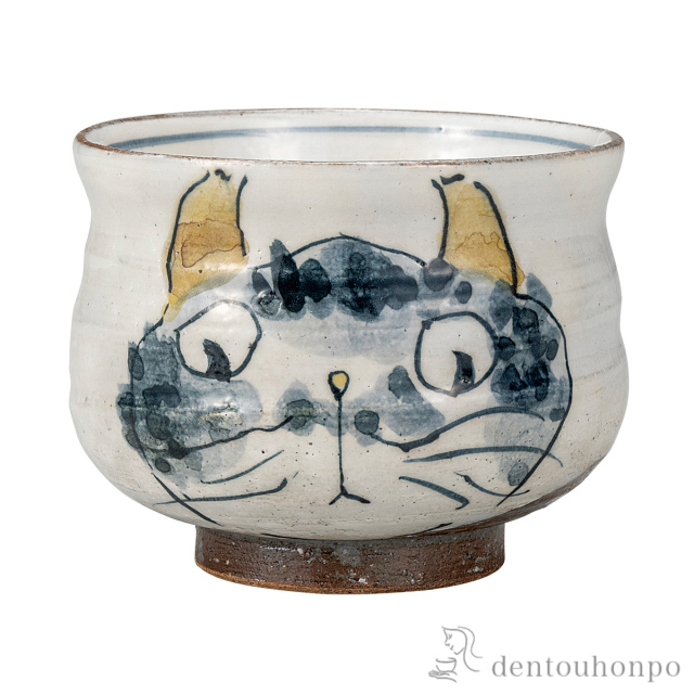 【送料無料】いっぷく碗 ぶち猫≪在庫確認後、通常即日で出荷≫ ( 湯のみ ゆのみ 湯飲み カップ プレゼント 九谷焼 )