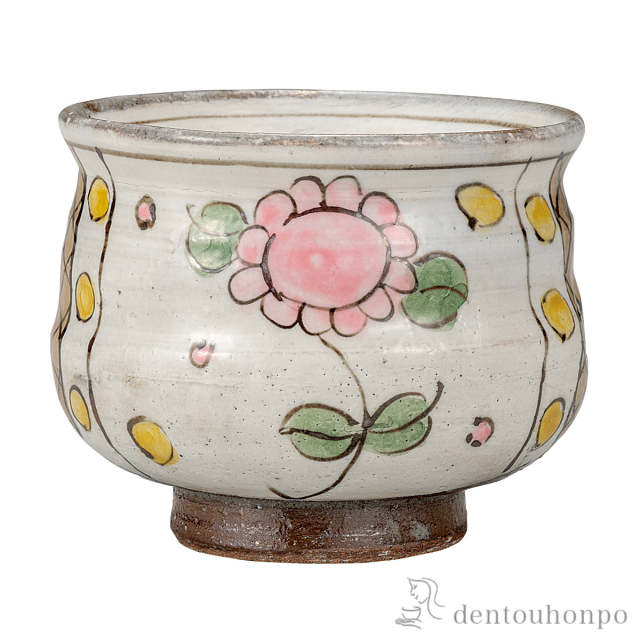 【送料無料】いっぷく碗 割取り花≪在庫確認後、通常即日で出荷≫ ( 湯のみ ゆのみ 湯飲み カップ プレゼント 九谷焼 )