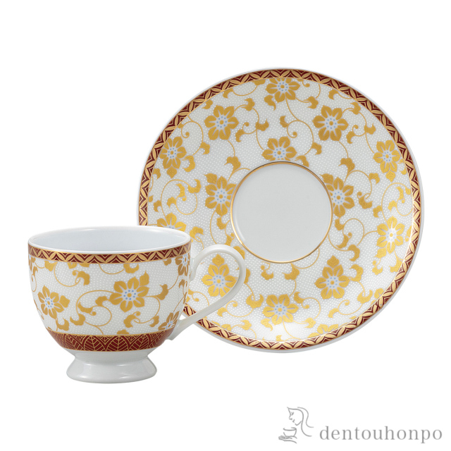 【送料無料】カップ＆ソーサー 白粒鉄仙≪在庫確認後、通常即日で出荷≫ ( セット ソーサー ティーカップ 美味しい おすすめ 九谷焼 )