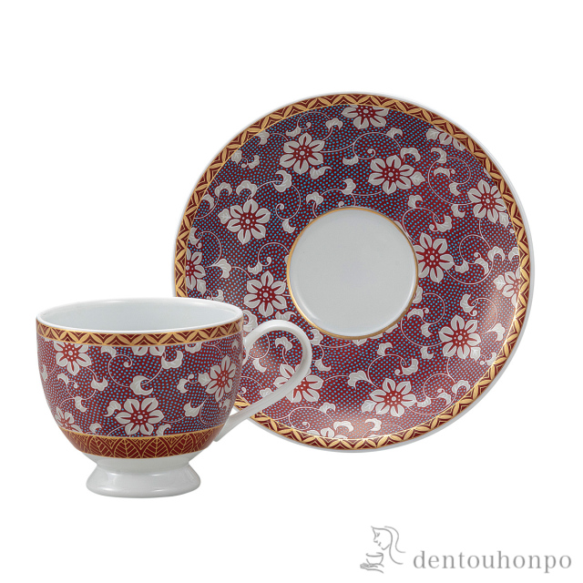 【送料無料】カップ＆ソーサー 鉄仙紋≪在庫確認後、通常即日で出荷≫ ( セット ソーサー ティーカップ 美味しい おすすめ 九谷焼 )