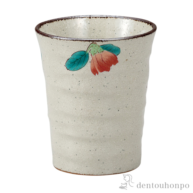 フリ－カップ 椿に鳥 / 焼酎グラス ビアカップ ビールグラス フリー