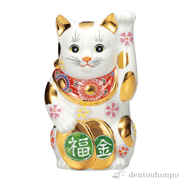 【送料無料】小判招き猫 金ブチ盛 7号≪在庫確認後、通常即日で出荷≫ ( 置物 幸運 開運 まねきねこ 風水 九谷焼 )