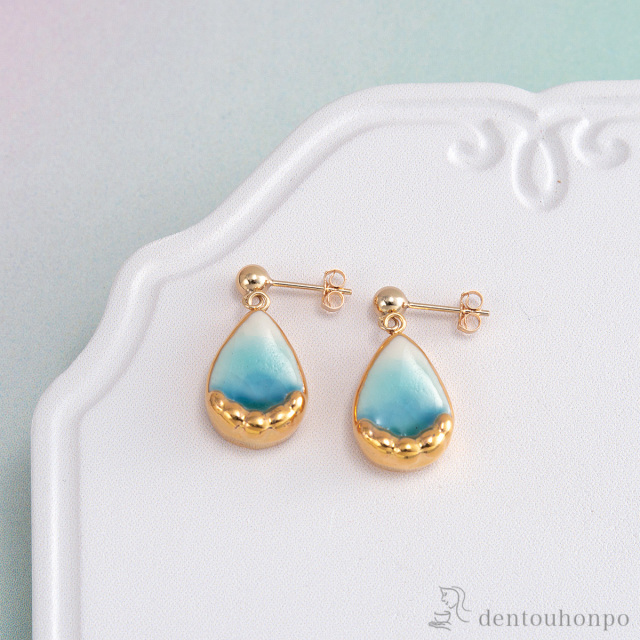 【送料無料】ピアス 霖雨のあと≪在庫確認後、通常即日で出荷≫ ( おしゃれ かわいい ジュエリー アクセサリー ギフト 九谷焼 )