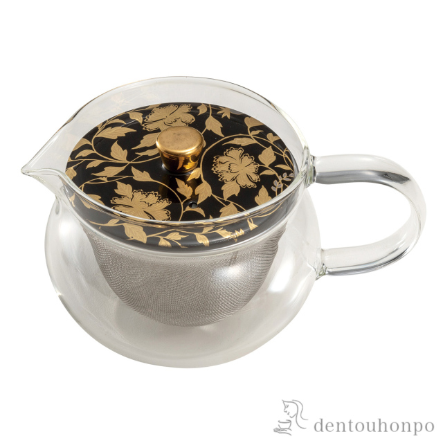 【送料無料】九谷和 ポット NAGOMI POT 金襴手 黒 茶こし付≪在庫確認後、通常即日で出荷≫ ( ティーポット お茶 煎茶 日本茶 おすすめ 九谷焼 )