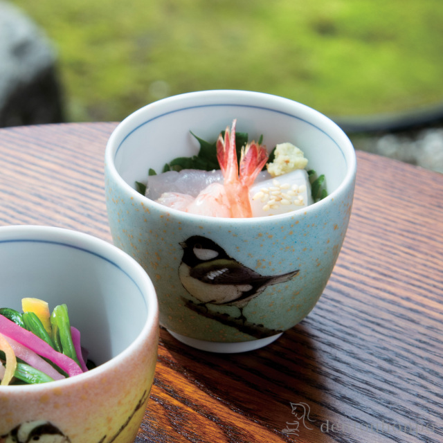 送料無料】 ぐい呑 シジュウカラ / 初任給 プレゼント 父の日 早割