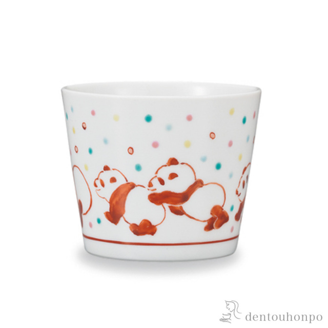 そば猪口 パンダ≪在庫確認後、1~3営業日で出荷≫ ( そばちょこ コップ 蕎麦猪口 冷酒カップ 来客用 九谷焼 )