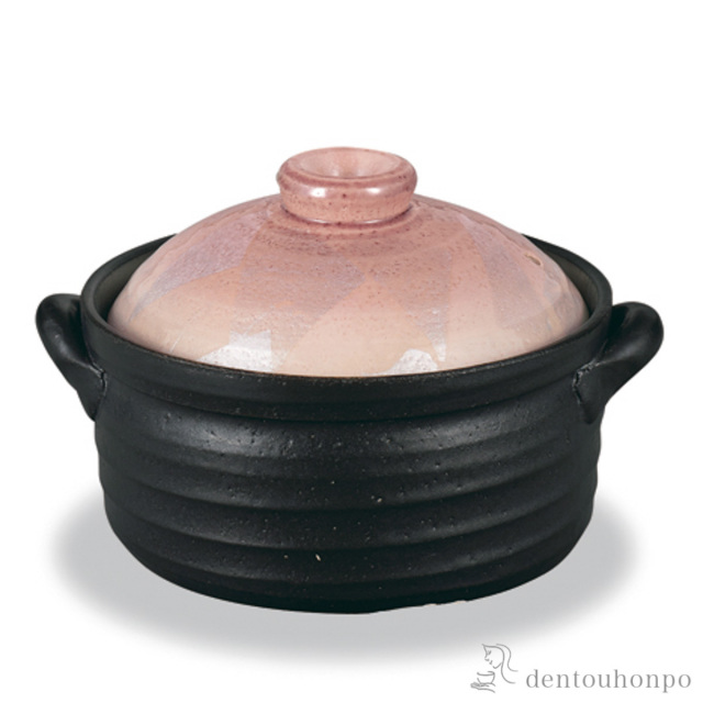 【送料無料】２号炊きご飯釜 銀彩 ピンク≪在庫確認後、1~3営業日で出荷≫ ( ご飯鍋 万能鍋 ごはん 鍋料理 鍋パーティー 九谷焼 )